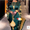 OUTSTANDING OSOB (DARK GREEN) - SATIN - SOMALI BRIDAL DIRAC