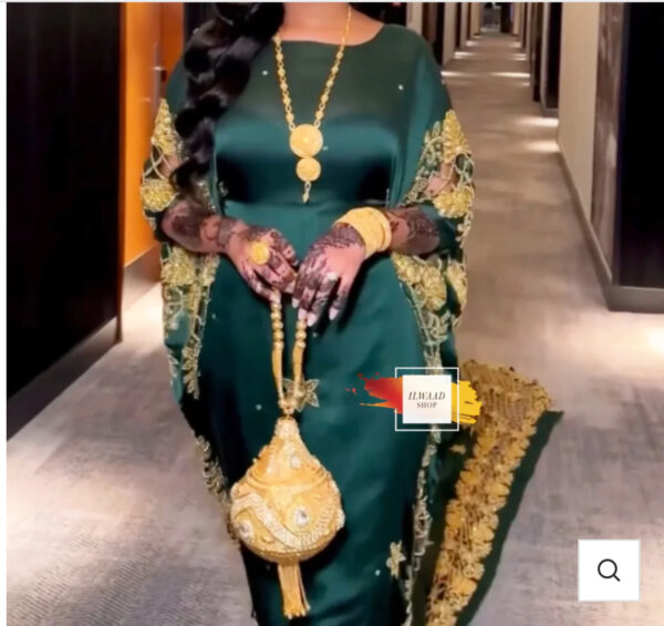 OUTSTANDING OSOB (DARK GREEN) - SATIN - SOMALI BRIDAL DIRAC