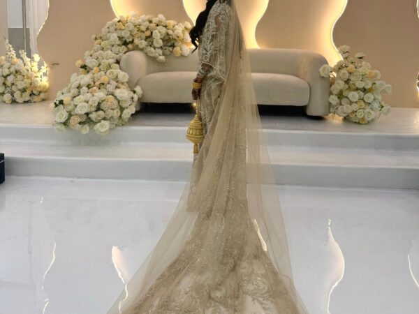 Custom Dubai Bridal Dirac with Veil - Image 3