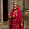 Leila red bridal dress