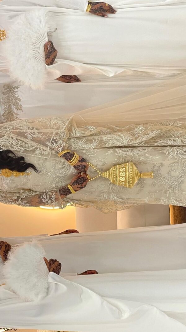 Custom Dubai Bridal Dirac with Veil - Image 6