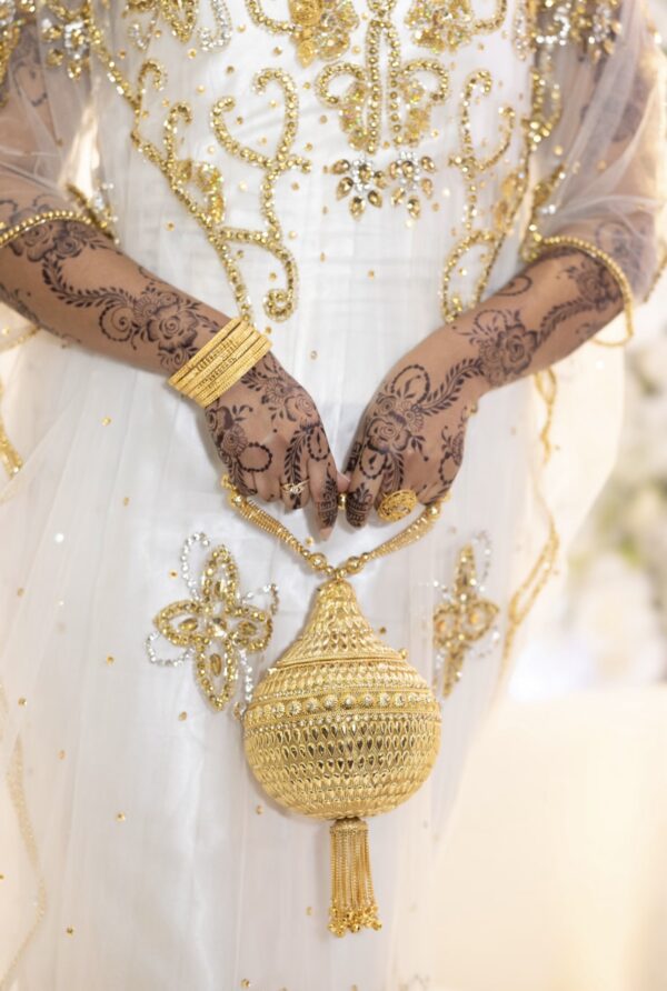 White and gold lace bridal Dirac - Image 7