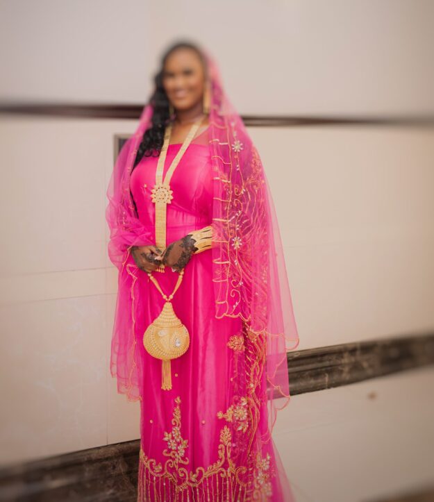 Custom Pink Bridal Dirac (With Veil and Gorgoraad)
